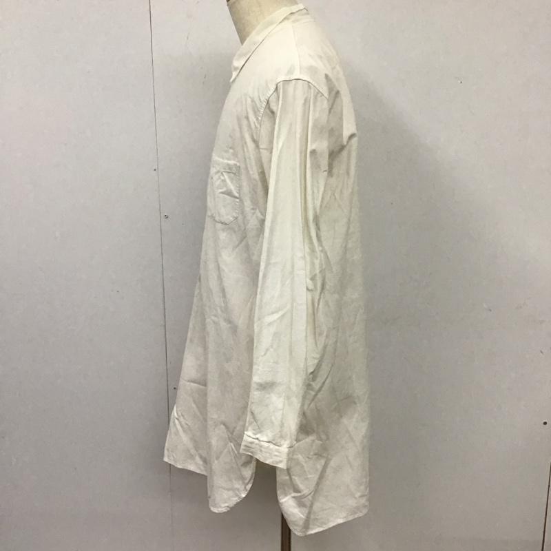 古着 USED シャツ、ブラウス 長袖 プルオーバー ロング丈 42 無地 白 / ホワイト /  メンズ USED 古着 中古 10115705