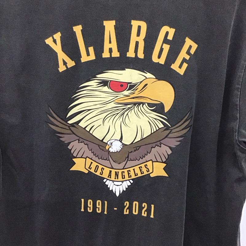 エクストララージ XLARGE Tシャツ 半袖 半袖カットソー プリントTシャツ クルーネックカットソー M ロゴ、文字 灰 / グレー /  メンズ USED 古着 中古 10132303