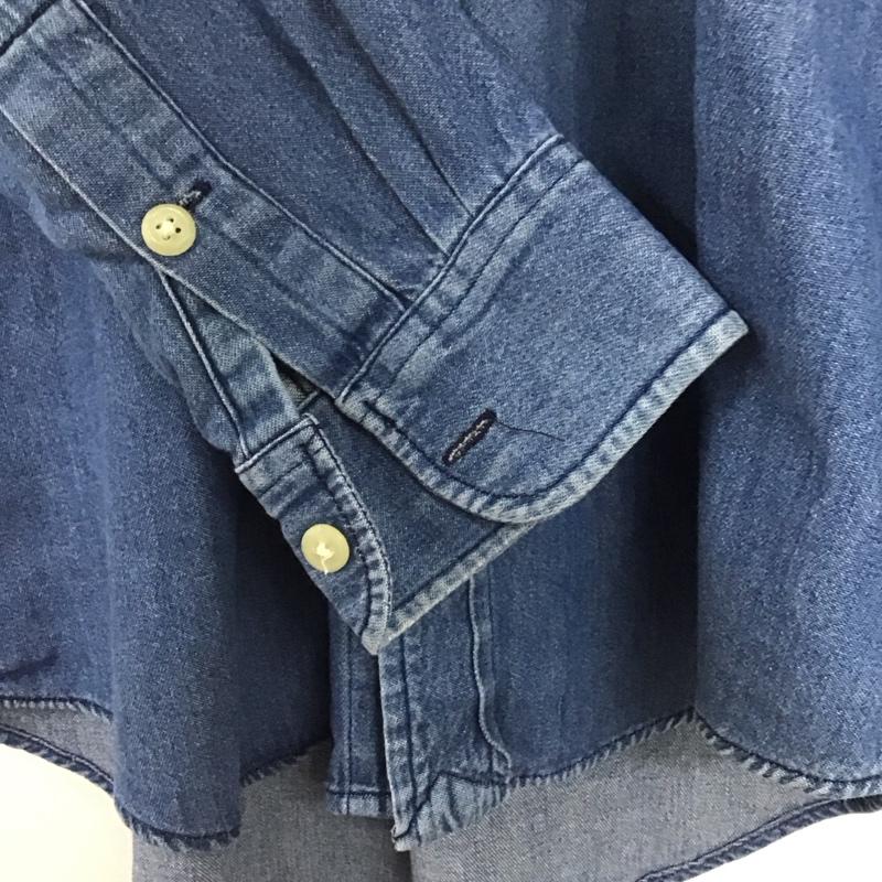 ラルフローレン RALPHLAUREN シャツ、ブラウス 長袖 長袖シャツ デニムシャツ ボタンダウンシャツ ロゴ、文字 インディゴ / インディゴ /  メンズ USED 古着 中古 10143622