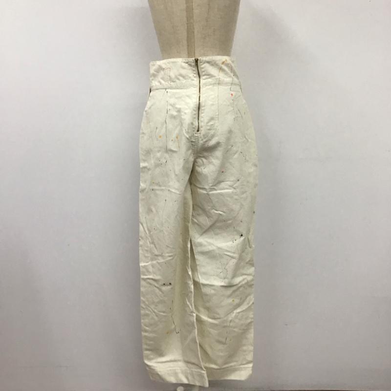 マウジー MOUSSY ボトムス ボトムス 010ESB11-0690 HW SPLASH MARINE WIDE PT ペイント ハイウエストワイドストレートパンツ 2  アイボリー / アイボリー /  レディース USED 古着 中古 10113989