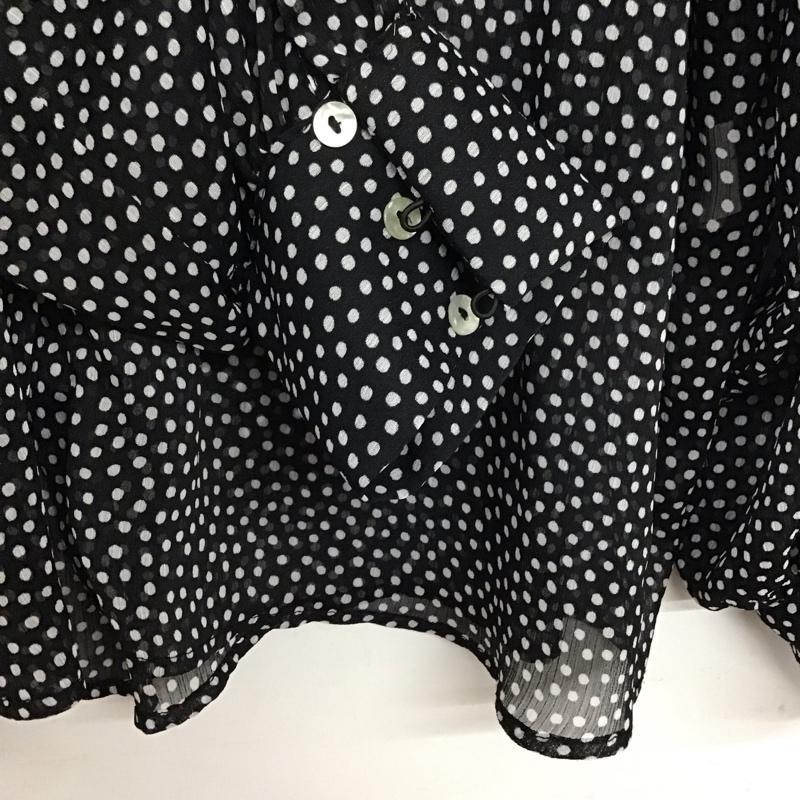ザラ ZARA シャツ、ブラウス 長袖 シアーシャツ ブラウス L ドット 黒 / ブラック /  レディース USED 古着 中古 10136906