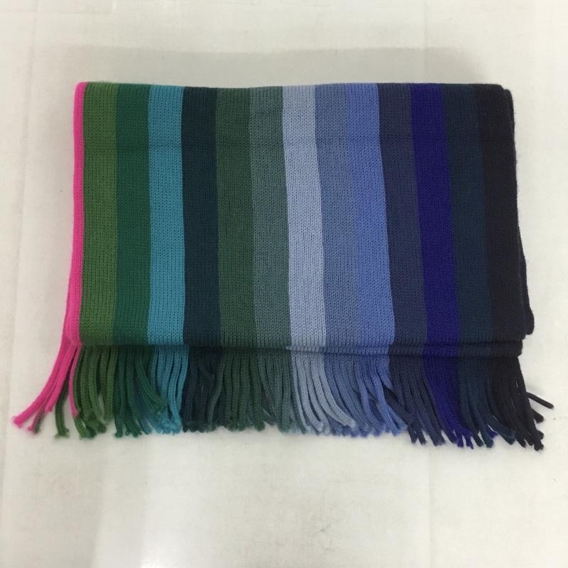 ポールスミス Paul Smith マフラー マフラー PY-3B-53354 フリンジ 羊毛 ロゴ、文字 マルチカラー / マルチカラー /  メンズ USED 古着 中古 10141641