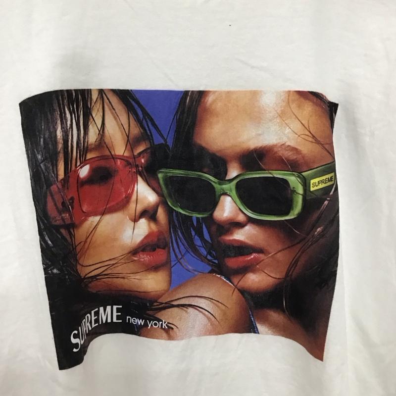シュプリーム Supreme Tシャツ 半袖 23SS EyewearTee 半袖カットソー プリントTシャツ L プリント 白 / ホワイト /  メンズ USED 古着 中古 10150413