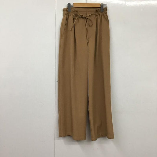 ナノユニバース nano・universe パンツ スラックス 673-1127022 イージーパンツ ワイドパンツ FREE 無地 茶 / ブラウン /  レディース USED 古着 中古 10131321