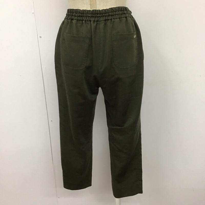 ブルーレーベル・クレストブリッジ BLUE LABEL CRESTBRIDGE パンツ スラックス 55R45-387-76 クロップド丈 36 ワンポイント カーキ / カーキ /  レディース USED 古着 中古 10108430
