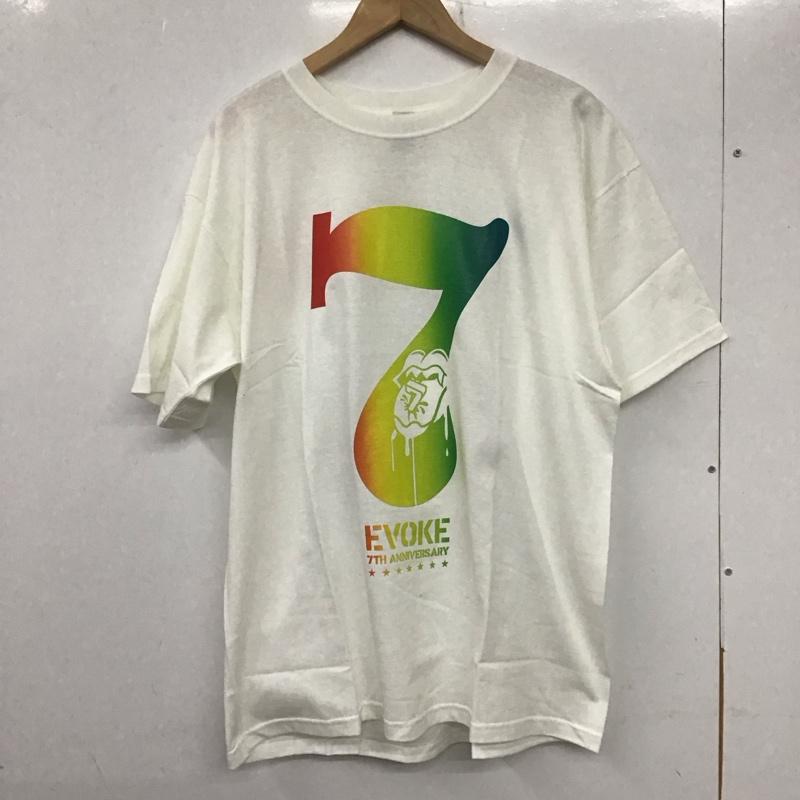 イウ゛ォーク EVOKE Tシャツ 半袖 7th anniversary s/tee 半袖カットソー プリントTシャツ L プリント 白 / ホワイト /  メンズ USED 古着 中古 10134054