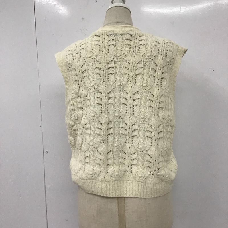 ザラ ZARA ベスト ベスト S 無地 オフホワイト / オフホワイト /  レディース USED 古着 中古 10111595