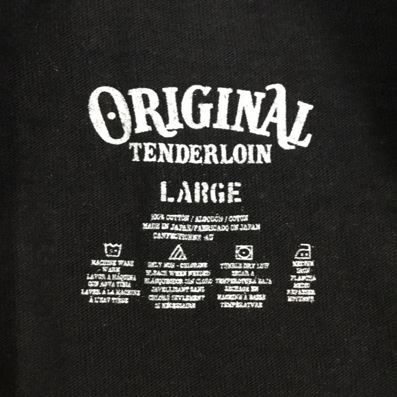 テンダーロイン TENDERLOIN Tシャツ 半袖 半袖カットソー プリントTシャツ クルーネックカットソー L ロゴ、文字 黒 / ブラック /  メンズ USED 古着 中古 10115155
