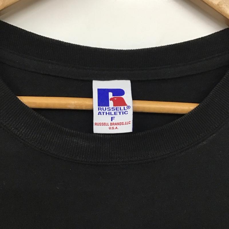 ラッセル RUSSELL カットソー 長袖 長袖カットソー プリントカットソー クルーネック FREE ロゴ、文字 黒 / ブラック /  メンズ USED 古着 中古 10130700