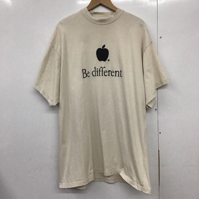 バレンシアガ BALENCIAGA Tシャツ 半袖 22aw 半袖カットソー プリントTシャツ クルーネックカットソー 刺繍 2 ロゴ、文字 ベージュ / ベージュ /  メンズ USED 古着 中古 10141672