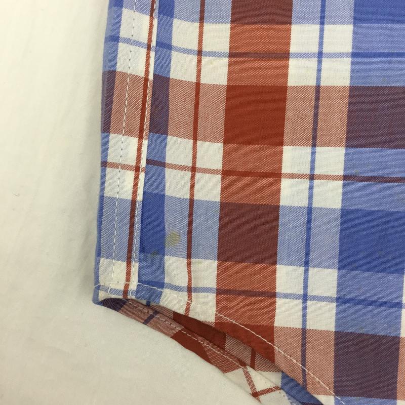 アベイシングエイプ A BATHING APE シャツ、ブラウス 半袖 S チェック 白 / ホワイト / X 赤 / レッド / X 水色 / ライトブルー /  メンズ USED 古着 中古 10127965