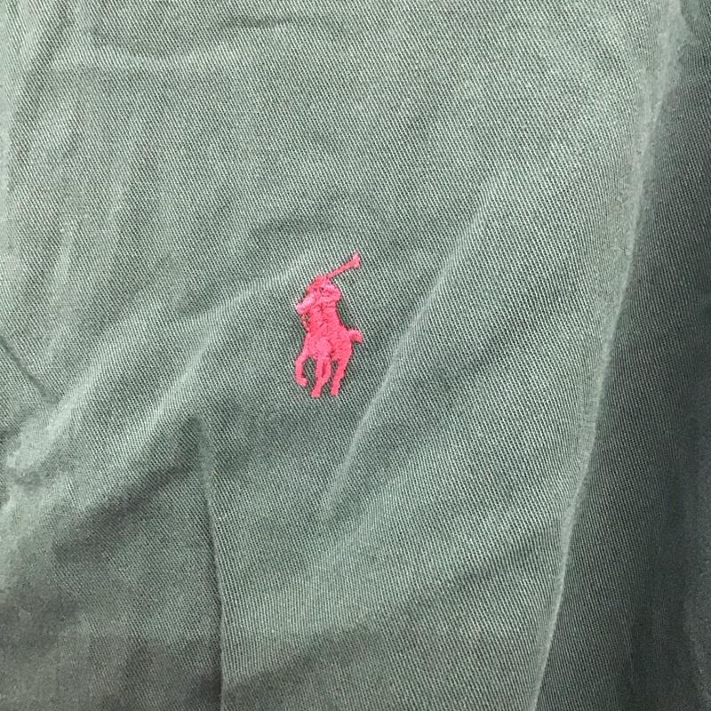 ラルフローレン RALPHLAUREN シャツ、ブラウス 長袖 長袖シャツ 無地シャツ カラーシャツ ボタンダウンシャツ XL ロゴ、文字 緑 / グリーン /  メンズ USED 古着 中古 10140106