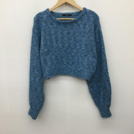 カスタネ Kastane ニット、セーター 長袖 FREE 無地 青 / ブルー /  レディース USED 古着 中古 10138253