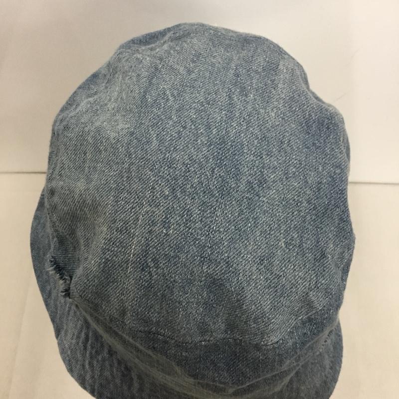 ニューエラ NEW ERA 帽子 ハット ニューヨーク ヤンキース ウォッシュドデニム NY バケットハット ロゴ、文字 X ダメージ加工 水色 / ライトブルー /  メンズ USED 古着 中古 10145790