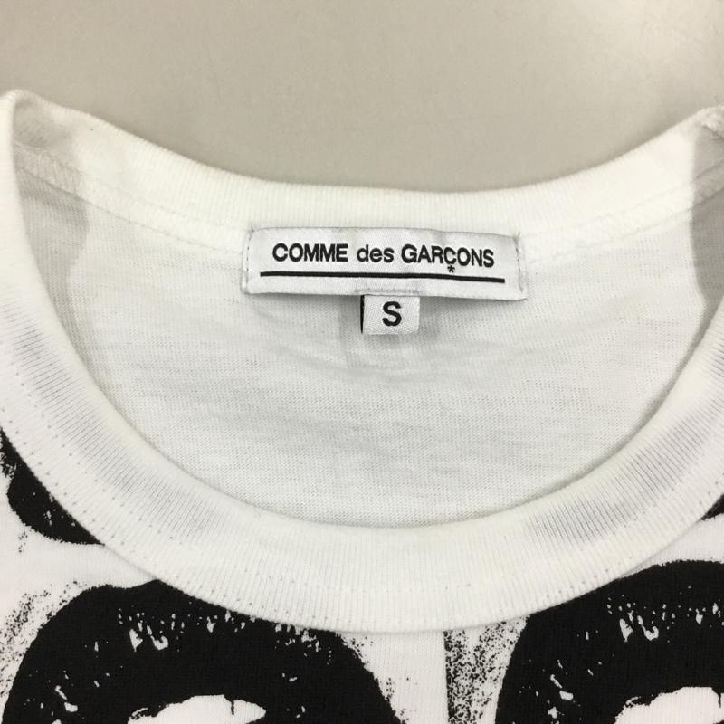 コムデギャルソン COMME des GARCONS Tシャツ 半袖 半袖カットソー プリントTシャツ クルーネックカットソー S プリント 白 / ホワイト /  メンズ USED 古着 中古 10115771