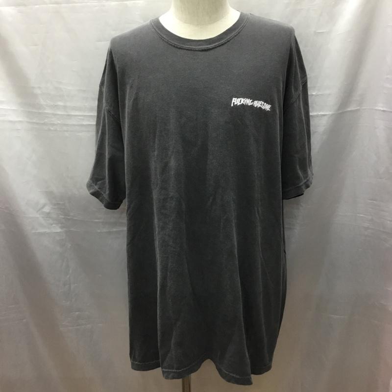 ファッキンオーサム FUCKING AWESOME Tシャツ 半袖 半袖カットソー プリントTシャツ クルーネックカットソー XL ロゴ、文字 黒 / ブラック /  メンズ USED 古着 中古 10116724
