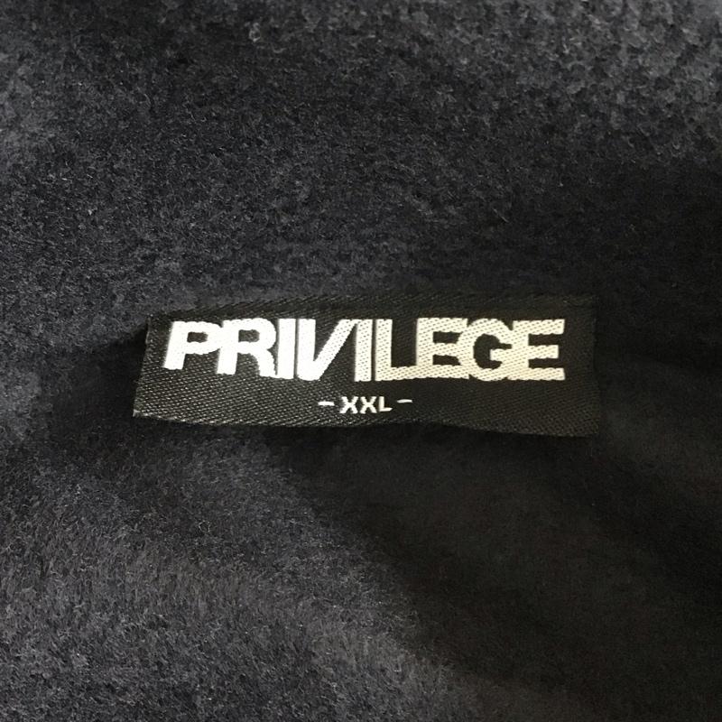 プリビレッジ PRIVILEGE ジャケット、上着 ジャンパー、ブルゾン フリース ハーフジップ XXL 無地 紺 / ネイビー /  メンズ USED 古着 中古 10107849