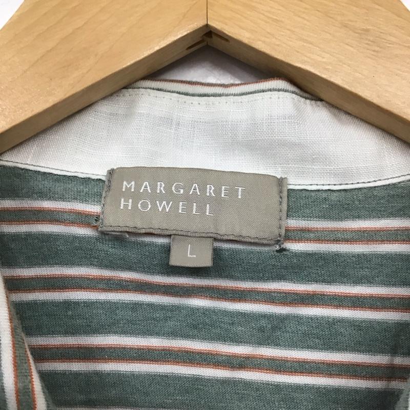 マーガレットハウエル MARGARET HOWELL ポロシャツ 半袖 半袖ポロシャツ 半袖カットソー カラーシャツ L ボーダー柄 マルチカラー / マルチカラー /  メンズ USED 古着 中古 10129524