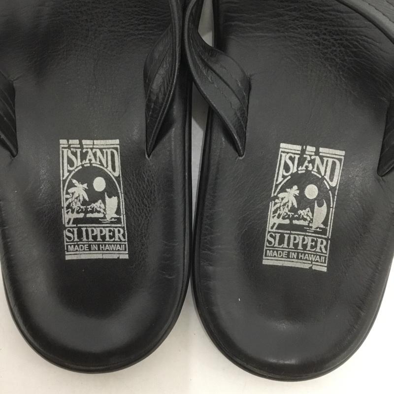 アイランドスリッパ ISLAND SLIPPER サンダル サンダル トングサンダル 10 無地 黒 / ブラック /  メンズ USED 古着 中古 10149666