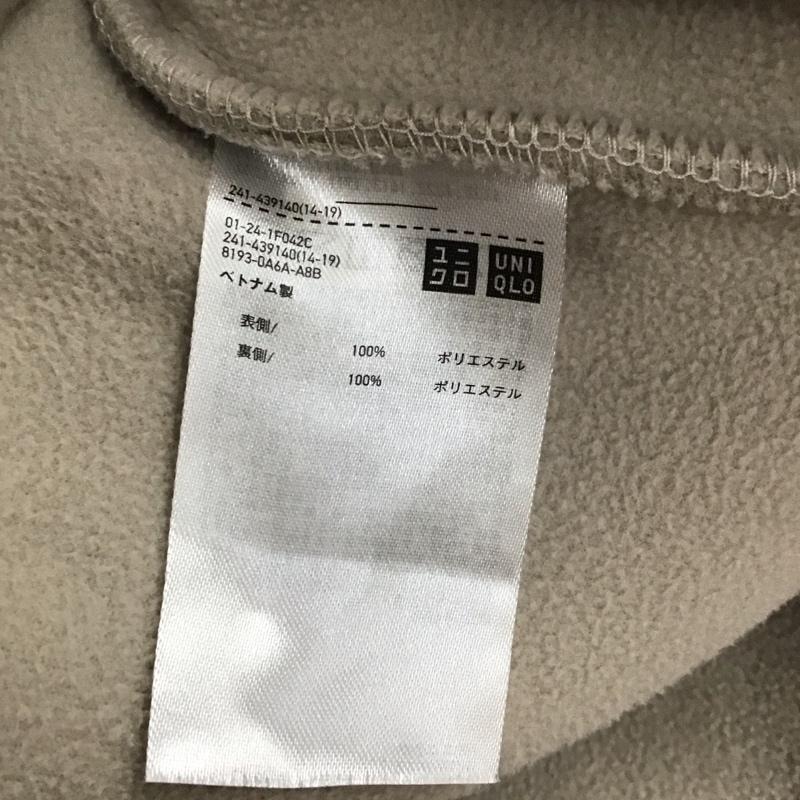 ユニクロ UNIQLO カーディガン 長袖 241-439140  ソフトボアフリースVネックカーディガン L 無地 ベージュ / ベージュ /  レディース USED 古着 中古 10141281