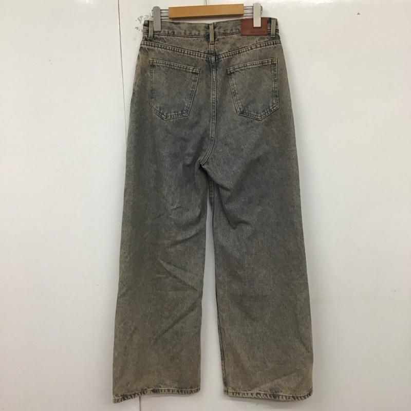 ジーナシス JEANASIS パンツ デニム、ジーンズ JS050892AA ワイドパンツ タックデニムワイドパンツ M 無地 水色 / ライトブルー /  レディース USED 古着 中古 10129774