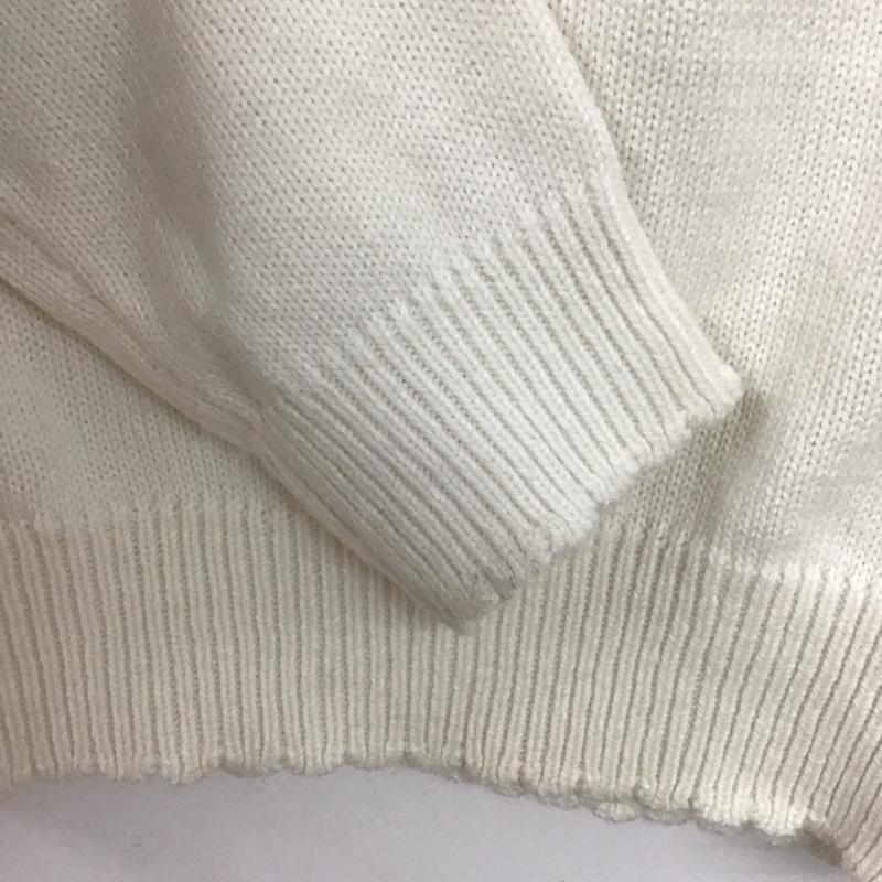 アンクルージュ ANKROUGE ニット、セーター 長袖 M 無地 白 / ホワイト /  レディース USED 古着 中古 10147188