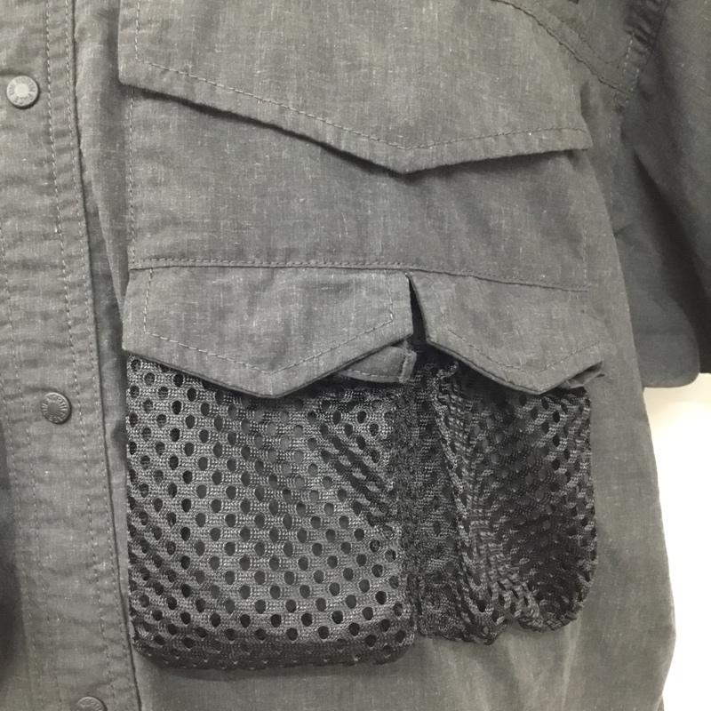 ザノースフェイス THE NORTH FACE シャツ、ブラウス 半袖 nt3320n Polyester Linen Field H/S Shirt M 無地 黒 / ブラック /  メンズ USED 古着 中古 10119859