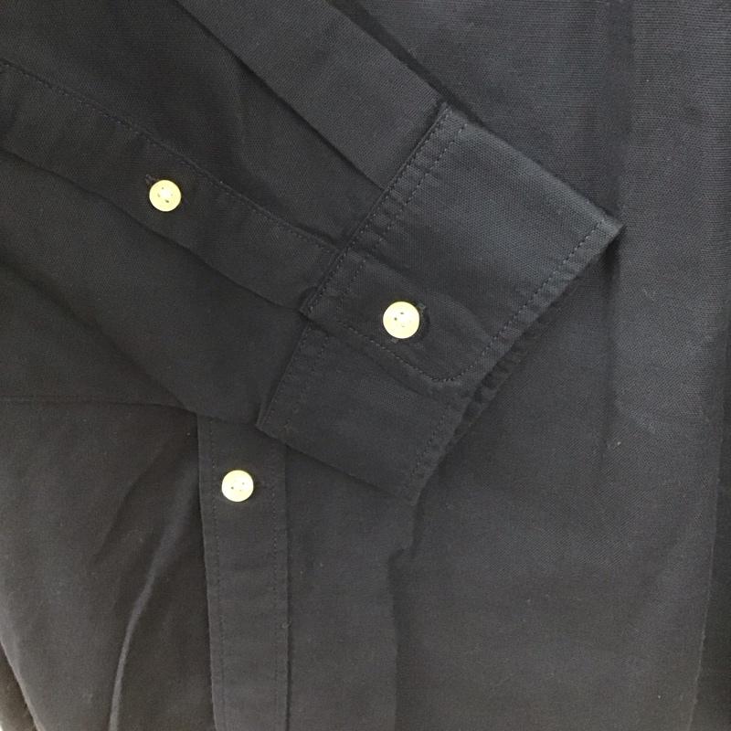 ギャップ GAP シャツ、ブラウス 長袖 長袖シャツ 無地シャツ カラーシャツ ボタンダウンシャツ XL ロゴ、文字 紺 / ネイビー /  メンズ USED 古着 中古 10146556