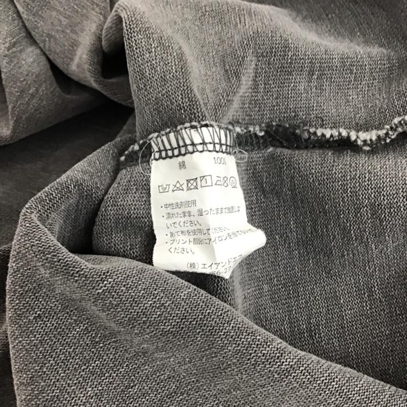 カブー KAVU カットソー 長袖 長袖カットソー プリントカットソー クルーネック ラグラン M ロゴ、文字 灰 / グレー /  メンズ USED 古着 中古 10132290