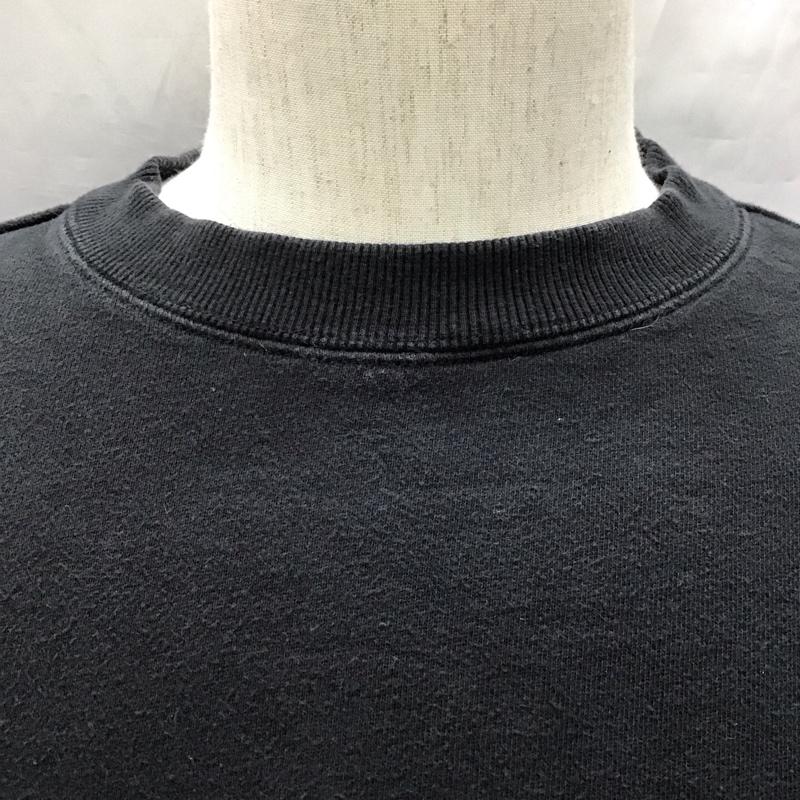 チャンピオン Champion トレーナー 長袖 C3-Q002 クルーネック スウェット XL ロゴ、文字 黒 / ブラック /  メンズ USED 古着 中古 10121196