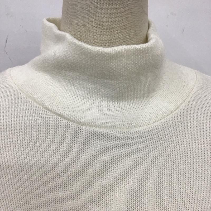 ザラ ZARA ワンピース ひざ丈スカート 0264 075 096 スタンドネック M 無地 アイボリー / アイボリー / X 灰 / グレー /  レディース USED 古着 中古 10119623