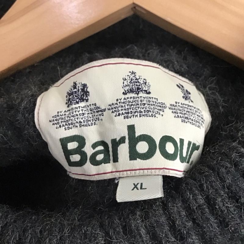 バーブァー Barbour ニット、セーター 長袖 長袖ニットカットソー クルーネック セーター 厚手 XL 無地 カーキ / カーキ /  メンズ USED 古着 中古 10141396