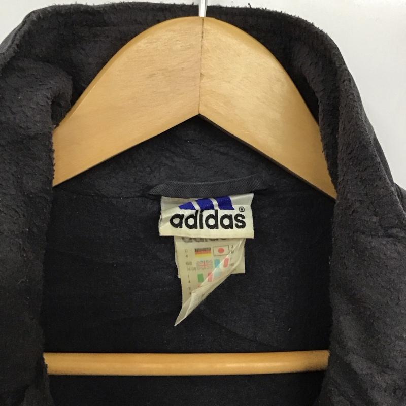 アディダス adidas ジャケット、上着 ジャケット、ブレザー ジップアップジャケット アウター 古着 スタンドネック M ロゴ、文字 紺 / ネイビー /  メンズ USED 古着 中古 10131439