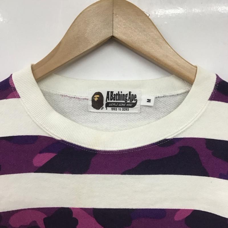 アベイシングエイプ A BATHING APE トレーナー 長袖 長袖トレーナー スウェット クルーネック プルオーバー M プリント マルチカラー / マルチカラー /  メンズ USED 古着 中古 10146825