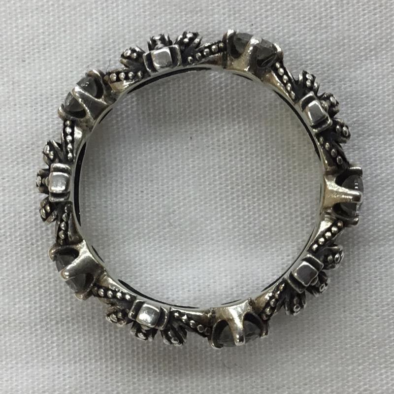 ジャスティンディヴィス JUSTIN DAVIS アクセサリー 指輪 クラウン　王冠　SRJ325 CHERISH　STONE  黒 / ブラック /  メンズ USED 古着 中古 10129022