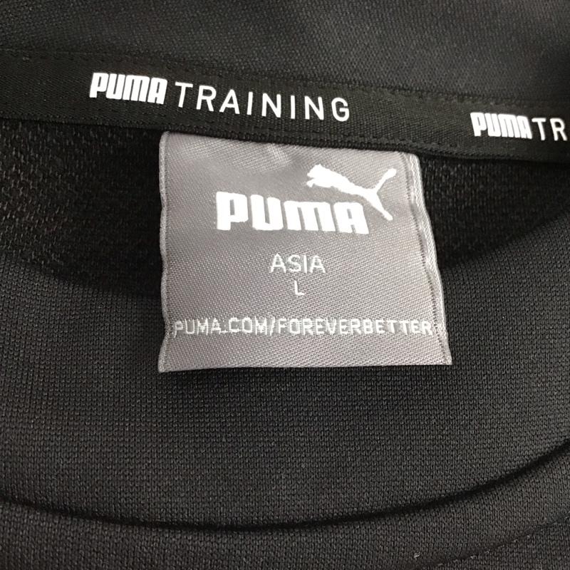プーマ PUMA トレーナー 長袖 長袖スウェット クルーネックカットソー トレーナー ジャージ L ロゴ、文字 黒 / ブラック /  レディース USED 古着 中古 10147636