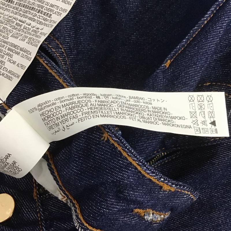 ザラ ZARA パンツ デニム、ジーンズ 4406 059 405 ワイドパンツ 無地 インディゴ / インディゴ /  レディース USED 古着 中古 10108094