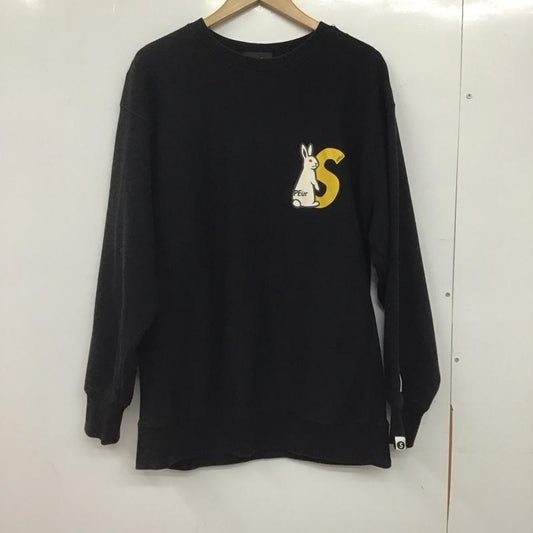 エフアールツー FR2 トレーナー 長袖 長袖トレーナー スウェット クルーネック プルオーバー XL ロゴ、文字 黒 / ブラック /  メンズ USED 古着 中古 10145051