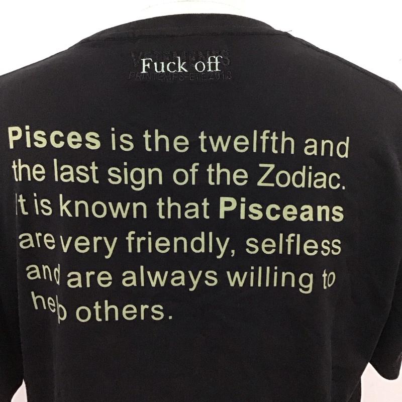 ワールドワイドフェイマス WORLD WIDE FAMOUS Tシャツ 半袖 クルーネック バックプリント ロゴ、文字 黒 / ブラック /  メンズ USED 古着 中古 10111883