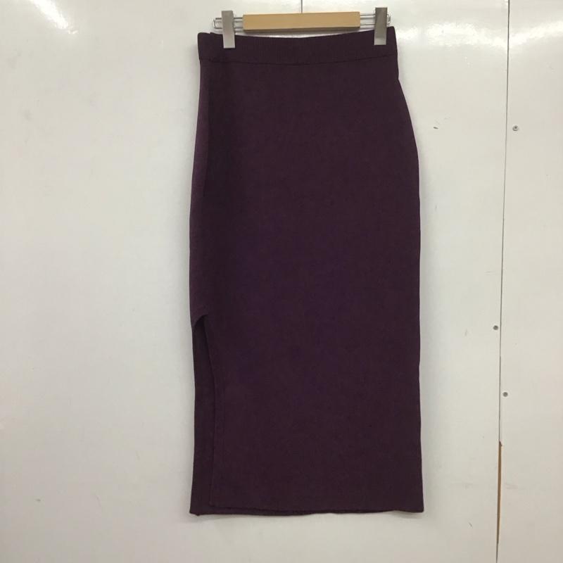 スライ SLY スカート ロングスカート 030DSY71-0110 SIDE SLIT MG M／SK ミドルゲージスカート 2 無地 紫 / パープル /  レディース USED 古着 中古 10140235