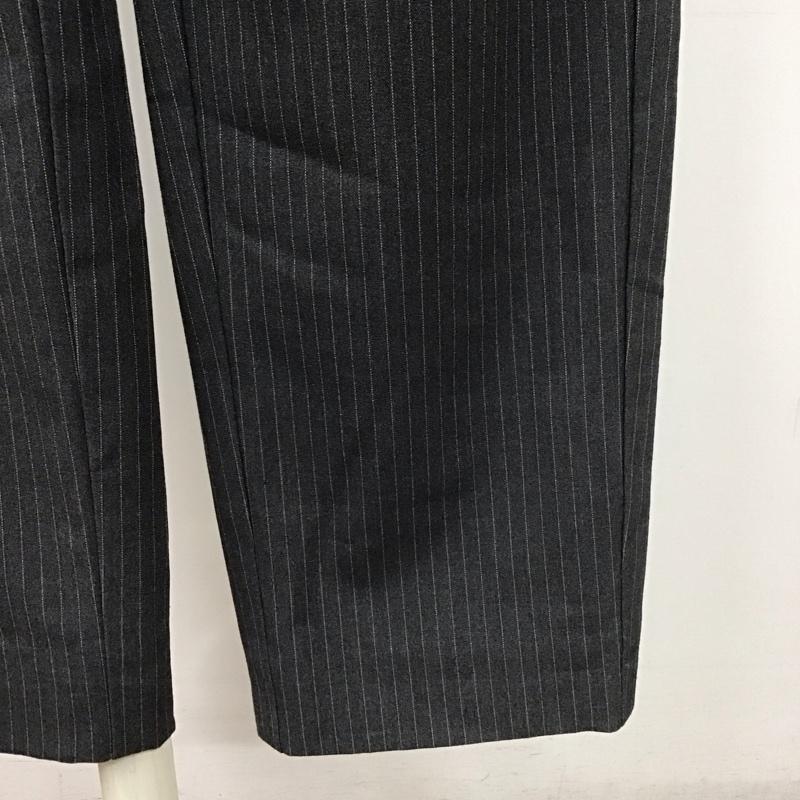 インデックス index パンツ スラックス C58-67007 ストレッチ テーパードパンツ S ストライプ ダークグレー / ダークグレー /  レディース USED 古着 中古 10112620