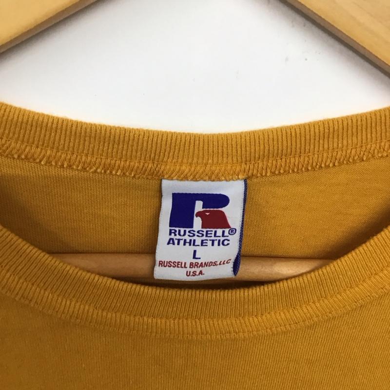 ラッセルアスレティック Russell Athletic Tシャツ 半袖 半袖カットソー 無地Tシャツ クルーネックカットソー L 無地 黄 / イエロー /  メンズ USED 古着 中古 10132572