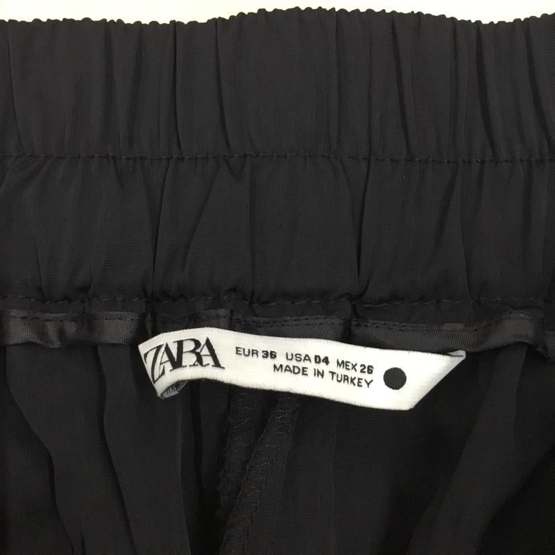 ザラ ZARA パンツ ワークパンツ、ペインターパンツ ワイドパンツ カジュアルパンツ ワークパンツ 36 無地 黒 / ブラック /  レディース USED 古着 中古 10112479