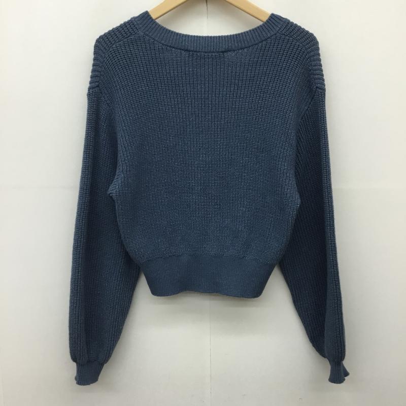 ザラ ZARA ニット、セーター 長袖 M 無地 青 / ブルー /  レディース USED 古着 中古 10142213