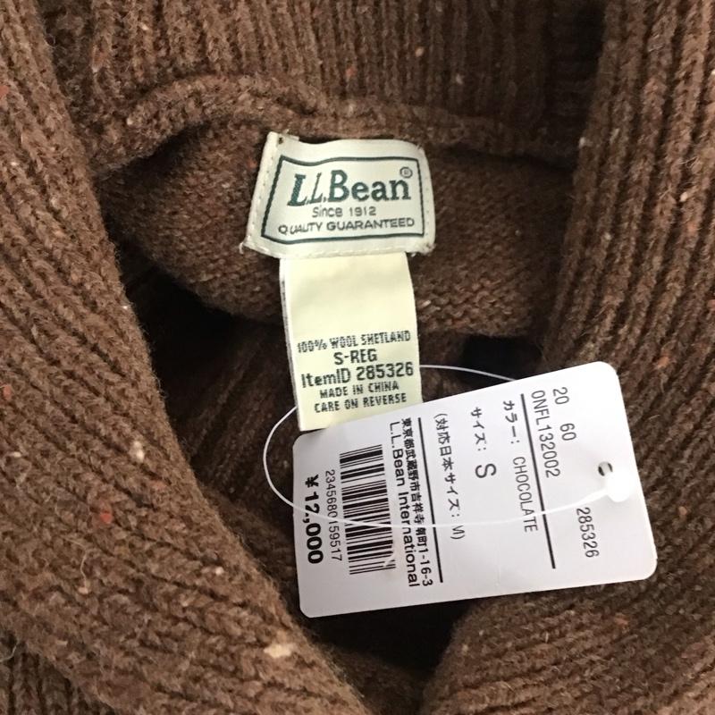 エルエルビーン L.L.Bean ニット、セーター 長袖 S 無地 茶 / ブラウン /  メンズ USED 古着 中古 10111707