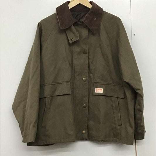 ジャバ Java ジャケット、上着 ジャンパー、ブルゾン 285000 カバーオール 裏地キルティングコットンワークカバーオール L ロゴ、文字 カーキ / カーキ /  レディース USED 古着 中古 10141958