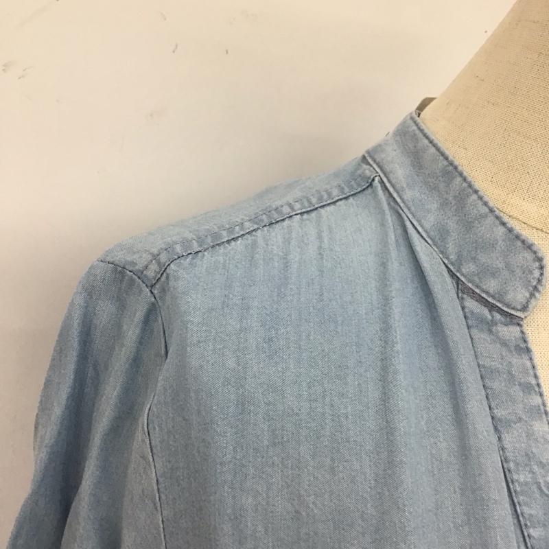 ザラ ZARA ワンピース ひざ丈スカート S 無地 水色 / ライトブルー /  レディース USED 古着 中古 10107261