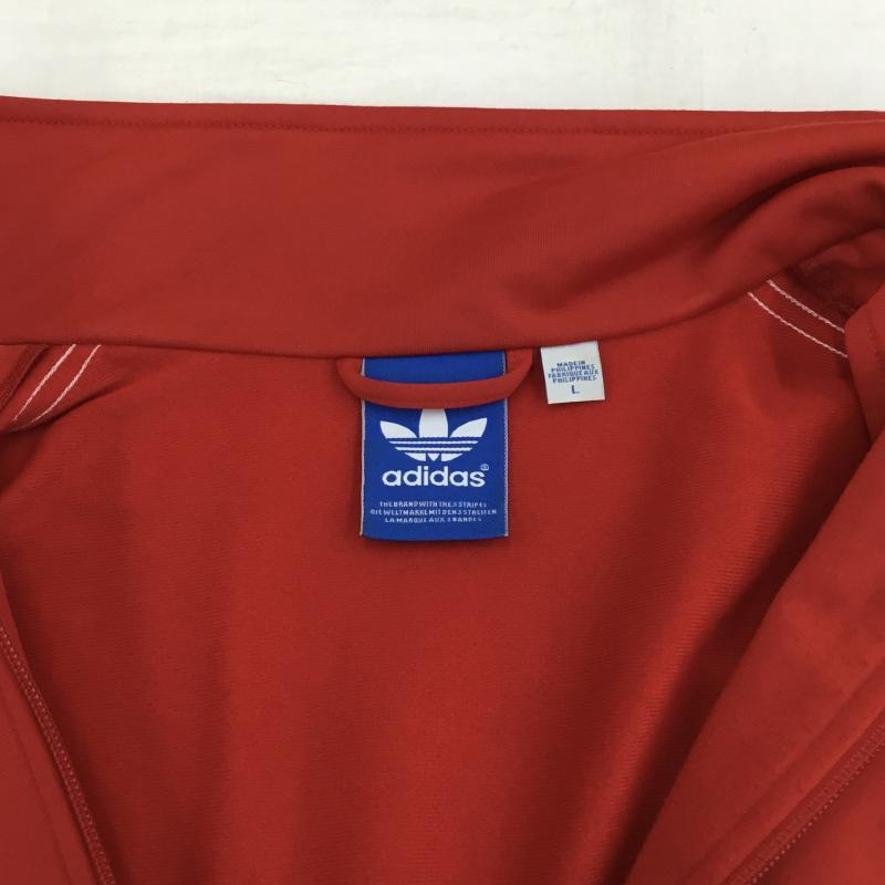 アディダス adidas ジャケット、上着 ジャケット、ブレザー adidas トラックジャケット　E14648 L ロゴ、文字 X 刺繍 赤 / レッド / X 白 / ホワイト /  メンズ USED 古着 中古 10129896