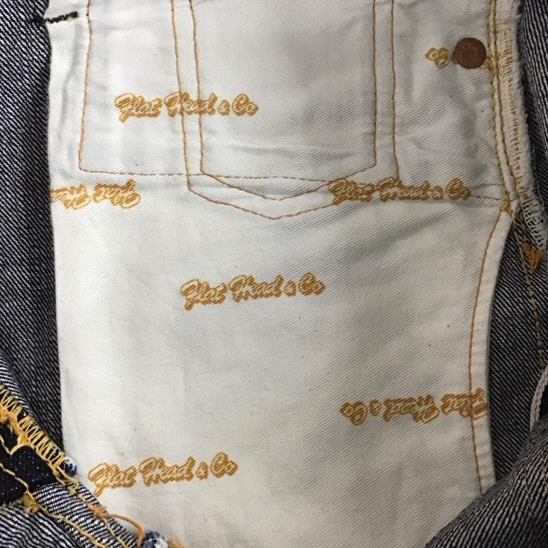 フラットヘッド The Flat Head パンツ デニム、ジーンズ デニムパンツ スリムパンツ ジーンズ カジュアルパンツ ストレートパンツ 32インチ 無地 インディゴ / インディゴ /  メンズ USED 古着 中古 10107756