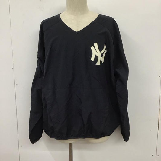 マジェスティック MAJESTIC カットソー 長袖 長袖カットソー Vネックカットソー 長袖Tシャツ ロングスリーブカットソー スポーツウェア M ロゴ、文字 紺 / ネイビー /  メンズ USED 古着 中古 10111115